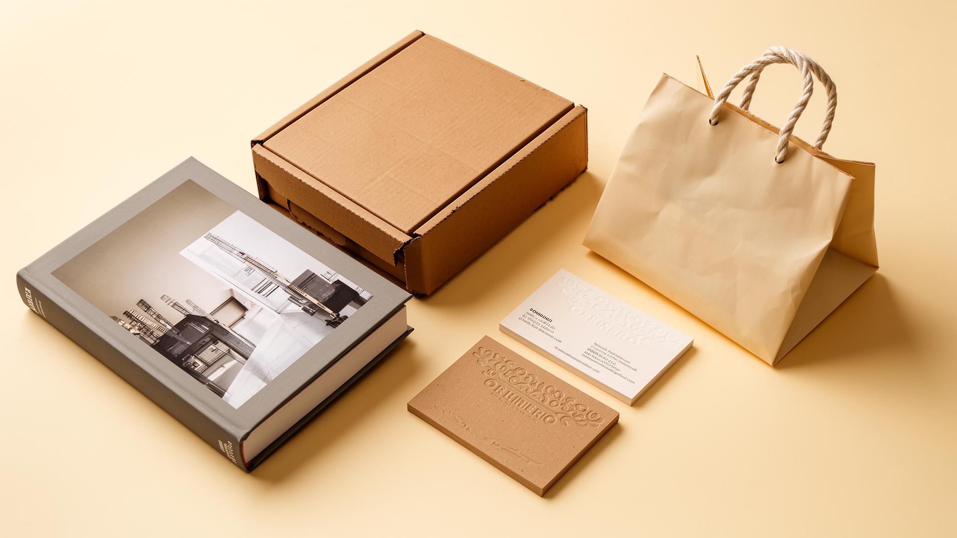 A selection of printed packaging